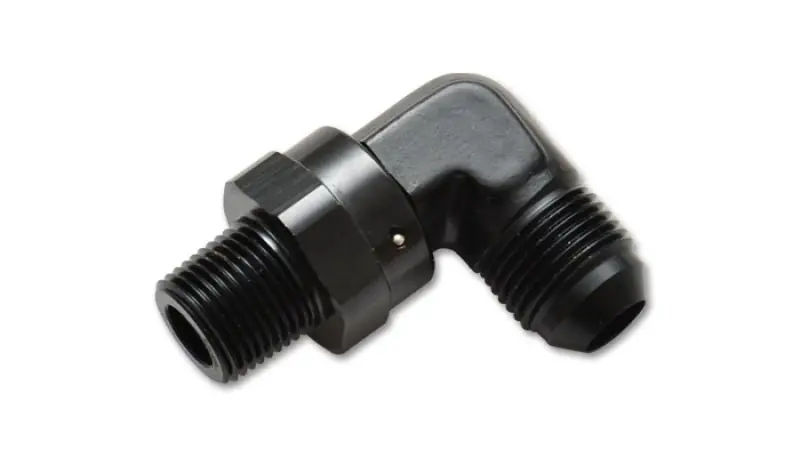 Vibrant -10AN to 3/8in NPT Male Swivel 90 Degree Adapter Fitting (VIB11359)