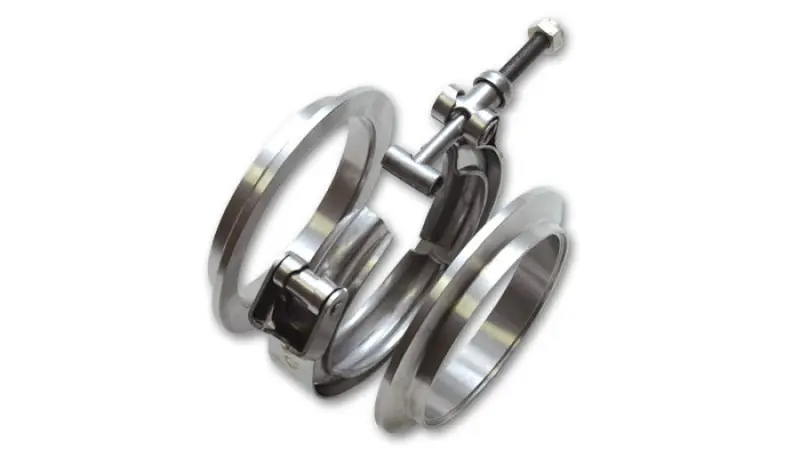Vibrant AL V-B Flange Assembly 2.5in OD Tubing incl 2 AL V-b flanges 1 SS V-B Clamp 1 Viton O-Ring (VIB11490)