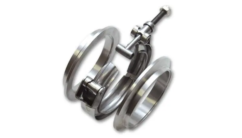 Vibrant AL V-B Flange Assembly 3.5in OD Tubing incl 2 AL V-b flanges 1 SS V-B Clamp 1 Viton O-Ring (VIB11492)