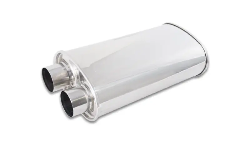 Vibrant Streetpower Oval Muffler 2.50in Inlet/Outlet (Same side) (VIB1159)