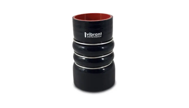 Vibrant 4 Ply Aramid Reinf Silicone Hump Hose conn 3in ID x 6in long 3 reinforcement ring MATTE BLK (VIB11820)