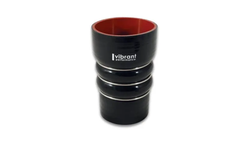 Vibrant Silicone Coupling 4 Ply Aramid CAC Hose 3in x 2.5in Inlet/Outlet - Black (VIB11861)