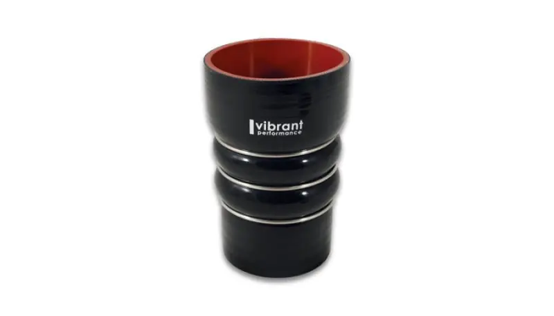 Vibrant Silicone Coupling 4 Ply Aramid CAC Hose 3in x 3.5in Inlet/Outlet - Black (VIB11865)