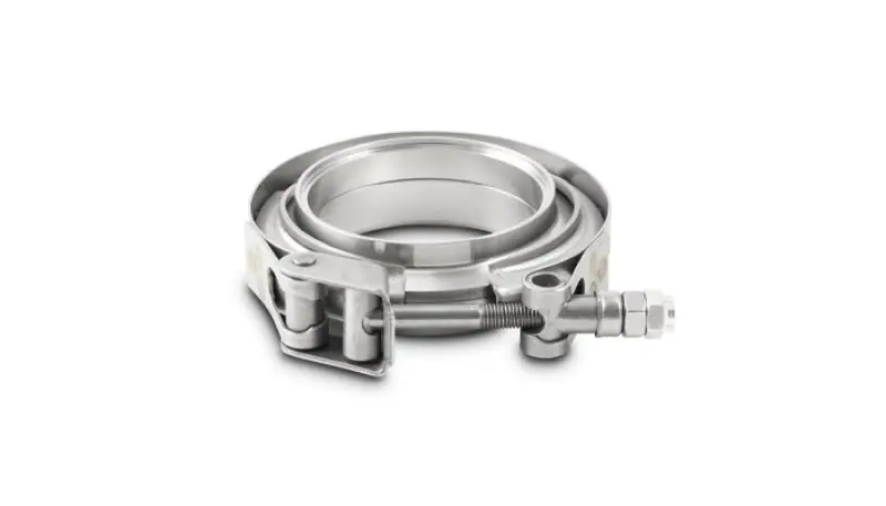 Vibrant T304 SS V-Band Flange Assembly for 2.25in O.D. Tubing incl 2 V-Band flanges & 1 V-Band Clamp (VIB1489)