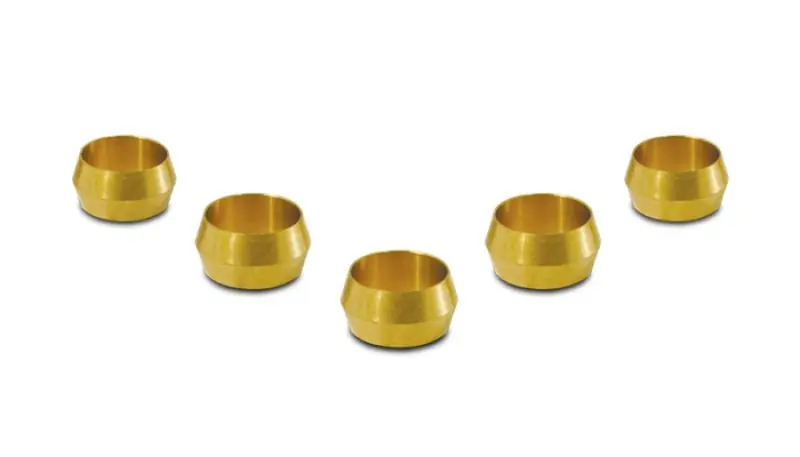 Vibrant 1/4in Brass Olive Inserts - 5pk (VIB16464)