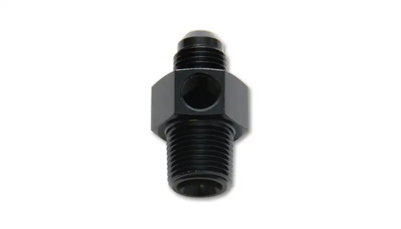 Vibrant -6AN Male to 1/4in NPT Male Union Adapter Fitting w/ 1/8in NPT Port (VIB16495)