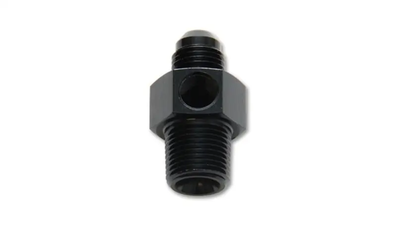 Vibrant -8AN Male to 3/8in NPT Male Union Adapter Fitting w/ 1/8in NPT Port (VIB16498)