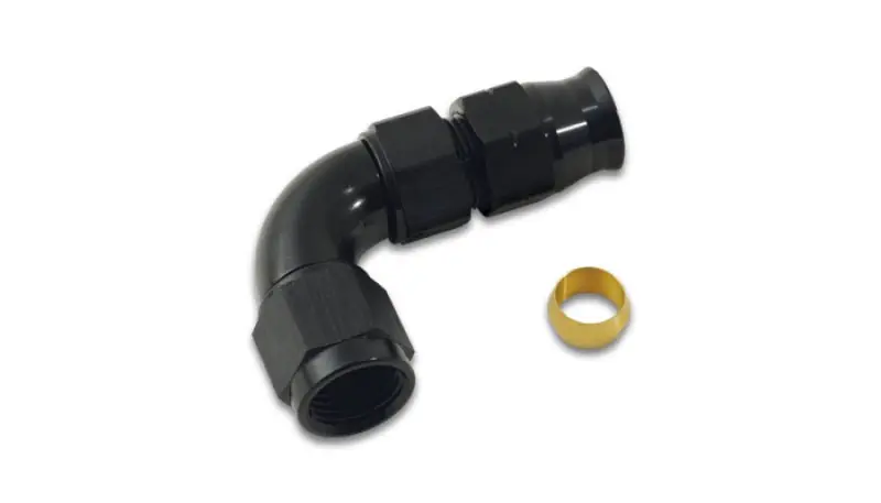 Vibrant 3/8In Tube to -6AN Female 90 Degree Union Adapter Fitting w/ Olive Inserts (VIB16566)