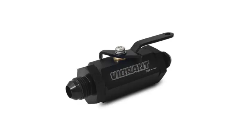 Vibrant -10AN to -10AN Male Shut Off Valve - Black (VIB16750)