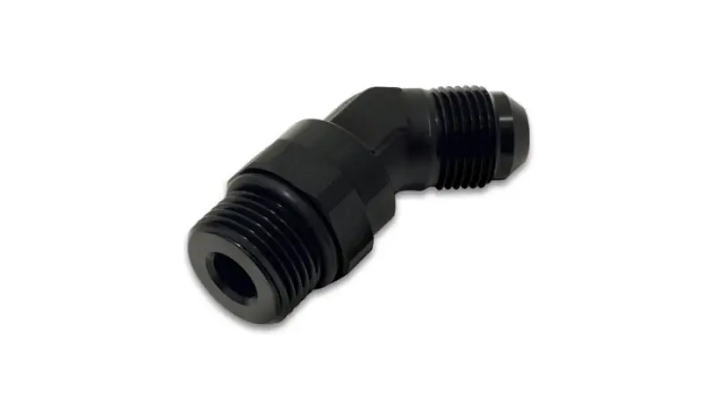 Vibrant -10AN Male to Male -10AN Straight Cut 45 Degree Adapter Fitting - Anodized Black (VIB16948)
