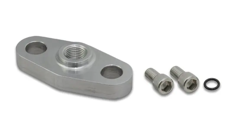 Vibrant Aluminum Turbo Oil Inlet Flange w/ -4AN Male for Garrett GT4202/4294/4508 (VIB19875)