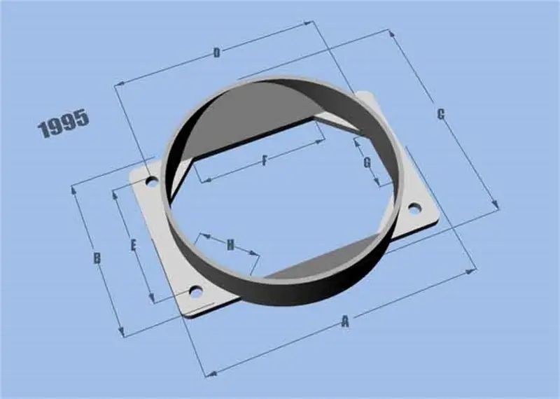 Vibrant MAF Sensor Adapter Plate for Mitsubishi applications use w/ 4.5in Inlet I.D. filters only (VIB1995)