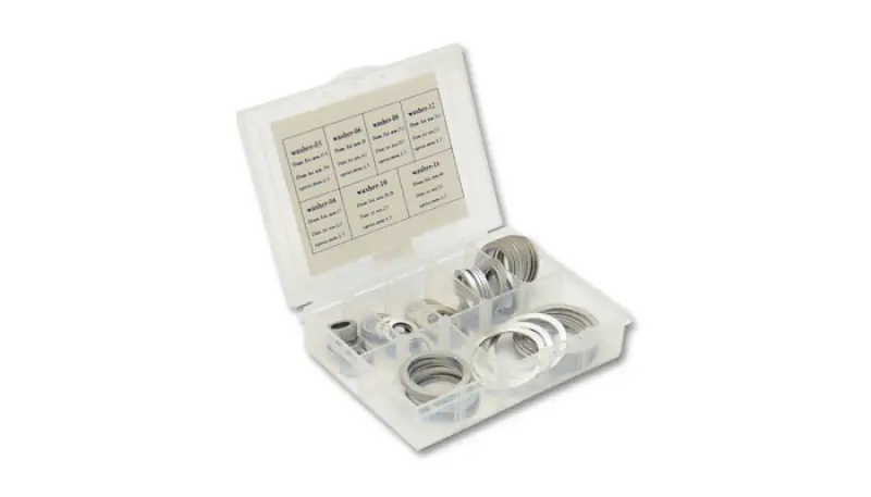 Vibrant Box Set of Crush Washers - 10 of each Size: -3AN to -16AN (VIB20998)