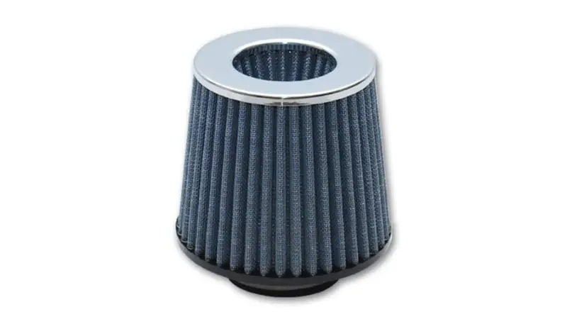 Vibrant Open Funnel Perf Air Filter (5in Cone O.D. x 5in Tall x 3in inlet I.D.) - Chrome Filter Cap (VIB2160C)