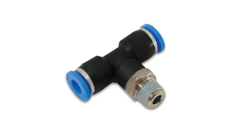 Vibrant Male Tee 1-Touch Fitting for 1/4in OD Tube (1/8in NPT) (VIB22632)