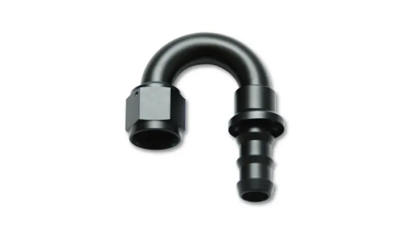 Vibrant -6AN Push-On 180 Deg Hose End Fitting - Aluminum (VIB22806)