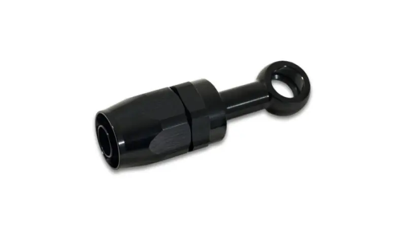 Vibrant -10AN Banjo Hose End Fitting for use with M14 or 9/16in Banjo Bolt - Aluminum Black (VIB24104)