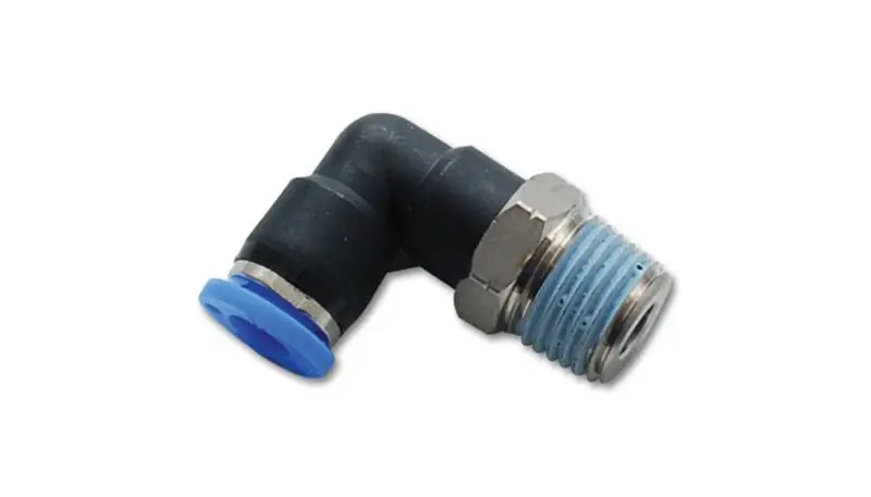 Vibrant Male Elbow Pneumatic Vacuum Fitting (1/8in NPT Thread) - for use with 1/4in (6mm) OD tubing (VIB2667)