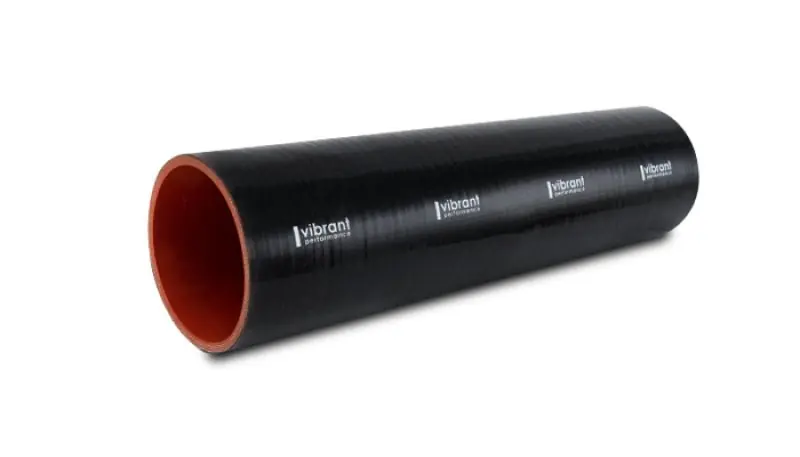 Vibrant 4 Ply Reinforced Silicone Straight Hose Coupling - 3.5in I.D. x 12in long (BLACK) (VIB27171)