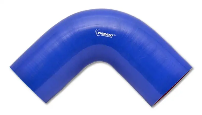 Vibrant 4 Ply Reinforced Silicone Elbow Connector - 2.5in I.D. - 90 deg. Elbow (BLUE) (VIB2742B)