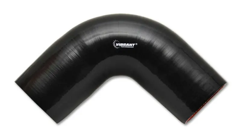 Vibrant 4 Ply Reinforced Silicone Elbow Connector - 4.5in I.D. - 90 deg. Elbow (BLACK) (VIB2748)