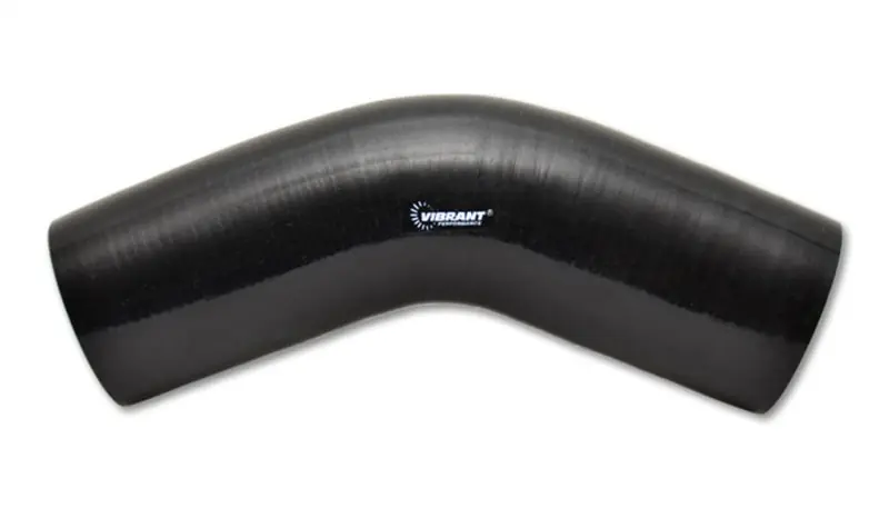 Vibrant 4 Ply Reinforced Silicone Elbow Connector - 2in I.D. - 45 deg. Elbow (BLACK) (VIB2750)