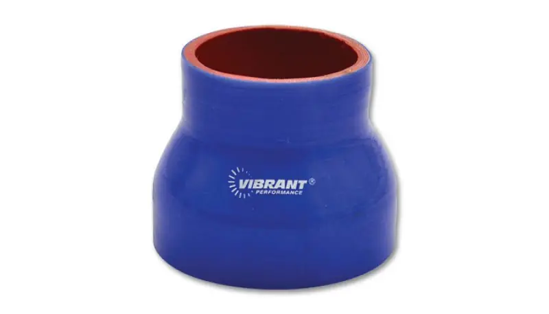 Vibrant 4 Ply Reinforced Silicone Transition Connector - 2.5in I.D. x 3in I.D. x 3in long (BLUE) (VIB2772B)
