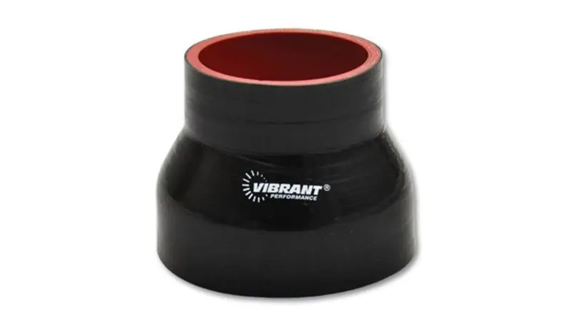 Vibrant 4 Ply Reinforced Silicone Transition Connector - 3in I.D. x 3.5in I.D. x 3in long (BLACK) (VIB2774)