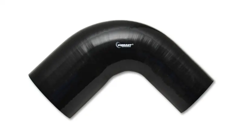 Vibrant 4 Ply Reinforced Silicone 90 degree Transition Elbow 2in I.D. x 2.5in I.D. 90 deg. Elbow BLK (VIB2780)