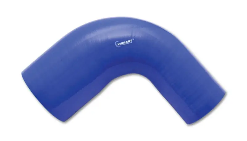 Vibrant 4 Ply Reinforced Silicone 90 degree Transition Elbow 2in ID x 2.5in I.D. 90 deg. Elbow BLUE (VIB2780B)
