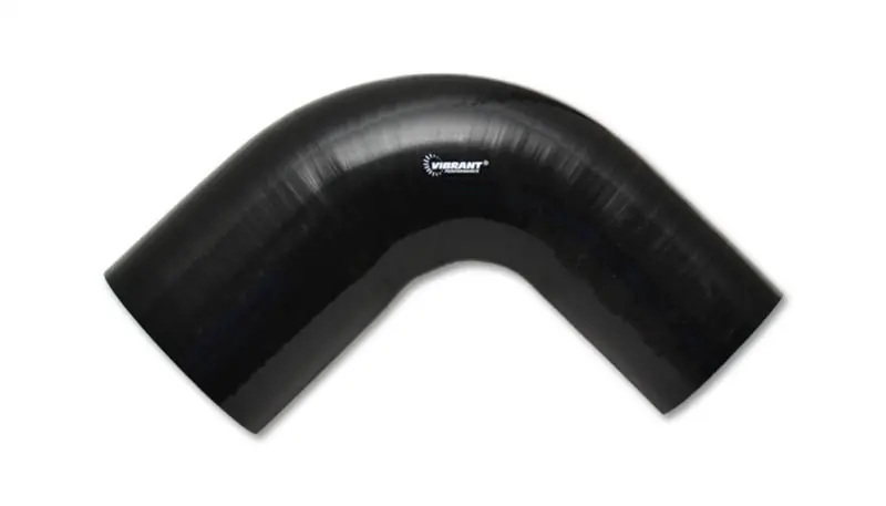 Vibrant 4 Ply Reinforced Silicone 90 degree Transition Elbow - 2.5in I.D. x 3in I.D. (BLACK) (VIB2782)