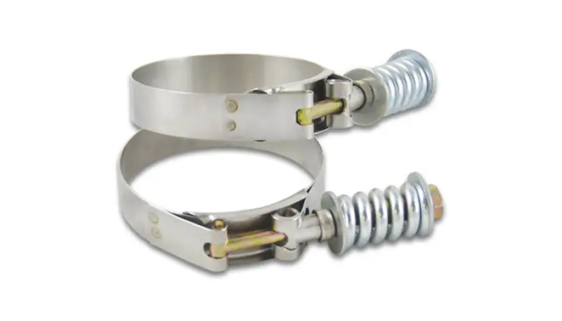 Vibrant SS T-Bolt Clamps Pack of 2 Size Range: 2.25in to 2.55in O.D. For use w/ 2.00in I.D. Coupling (VIB27820)