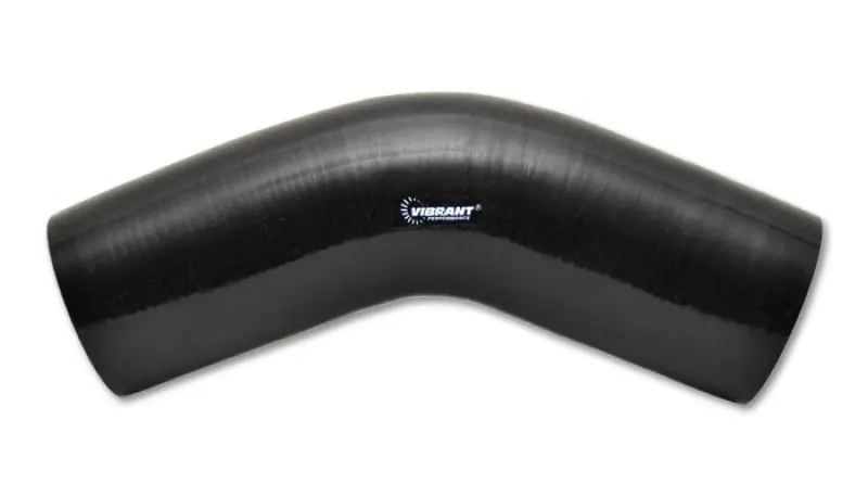 Vibrant 45 Degree Silicone Elbow 3.125in ID x 4.50in Leg Length - Black (VIB27912)