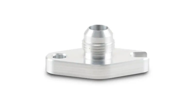 Vibrant Aluminum Oil Drain Flange (w/Crowfoot) -10AN Male Flare 2.060in Bolt Hole (Garrett GT6041) (VIB28995)