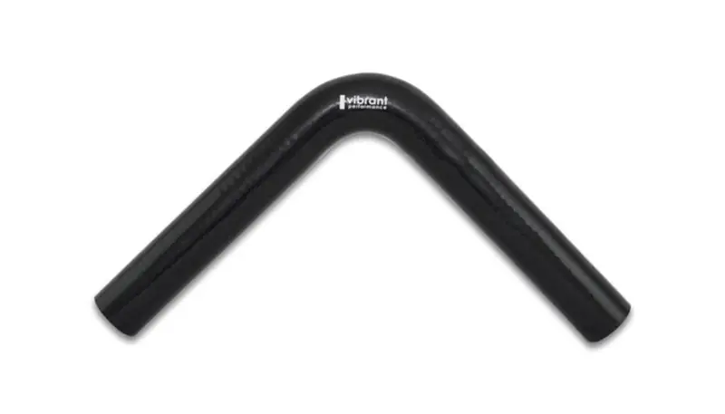 Vibrant 4 Ply Reinforced Silicone Elbow Connector - 1in ID x 8in Leg 90 Deg Elbow (BLACK) (VIB2918)