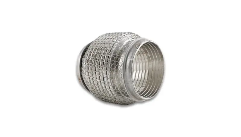 Vibrant SS Flex Coupling with Interlock Liner and Mesh Braid 3in inlet/outlet x 4in long (VIB66004)
