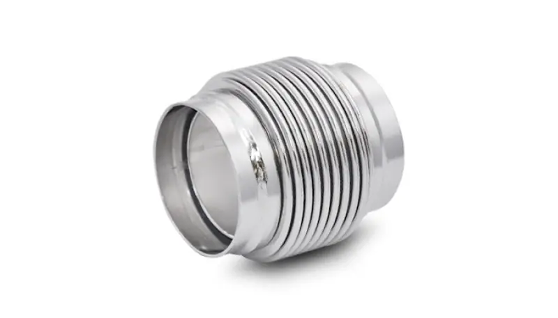 Vibrant SS Bellow Assembly w/ Solid Liner 2.25in inlet/outlet ID x 3in overall L Electro Polished (VIB68683)