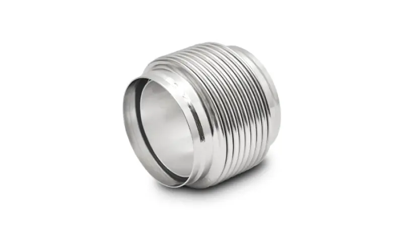 Vibrant SS Bellow Assembly w/ Solid Liner 4in inlet/outlet ID x 4in overall L Electro Polished (VIB68944)