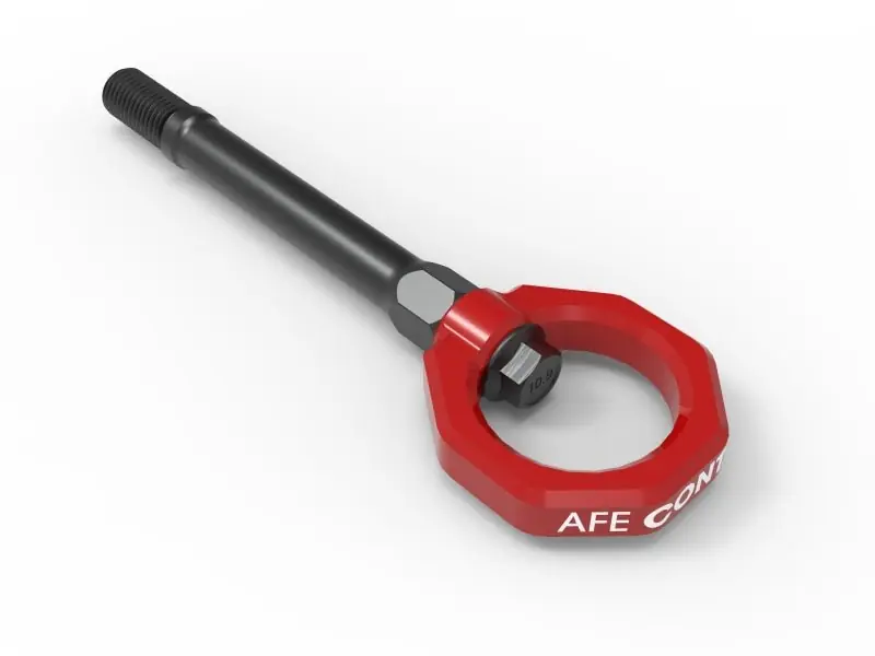 aFe CONTROL Front Tow Hook Red (AFE450-401014-R)