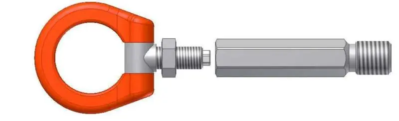 Cusco Tow Hook Swivel Joint Front Mitsubishi Lancer Evo X (not compatible with USDM Vechicles) (CUS566 017 F)
