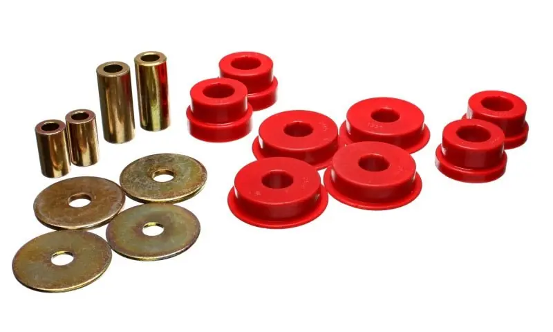Energy Suspension 03-05 Mitsubishi Lancer EVO 8 Red Rear Differential / Mustache Bar Bushing Set (ENG5.1108R)