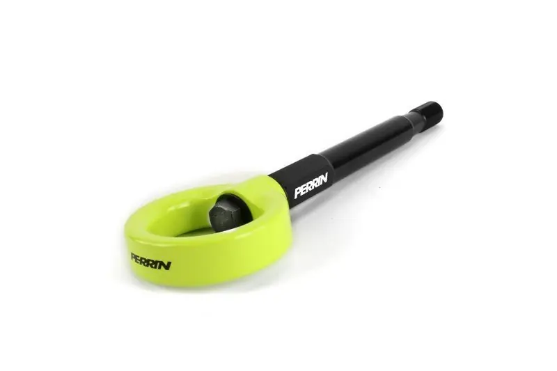 PERRIN 13-25 Subaru BRZ / 13-20 Scion FRS & Toyota 86 / 22-25 GR86 Tow Hook Kit (Rear) - Neon Yellow (PERPSP-BDY-255NY)