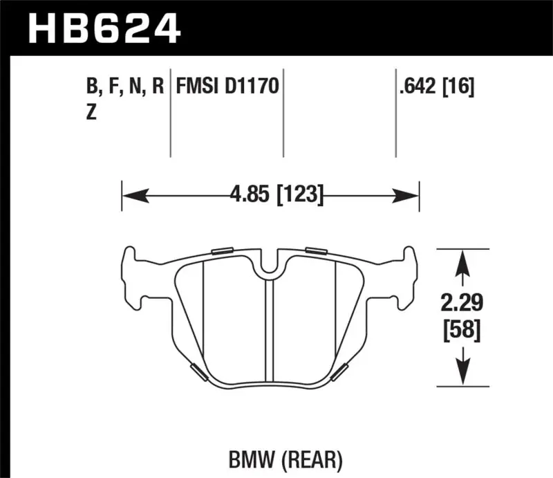 Hawk ER-1 Motorsports Brake Pads (HAWKHB624D.642)