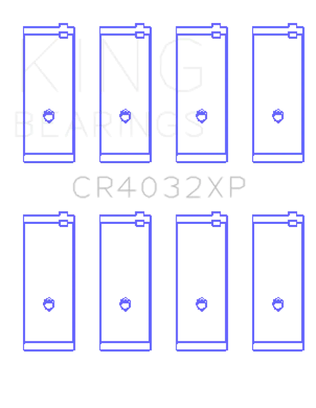 King Engine Bearings Toyota 4AGE/4AGZE 16V 1.6L 0.25 Oversized Tri-Metal Performance Rod Bearing Set