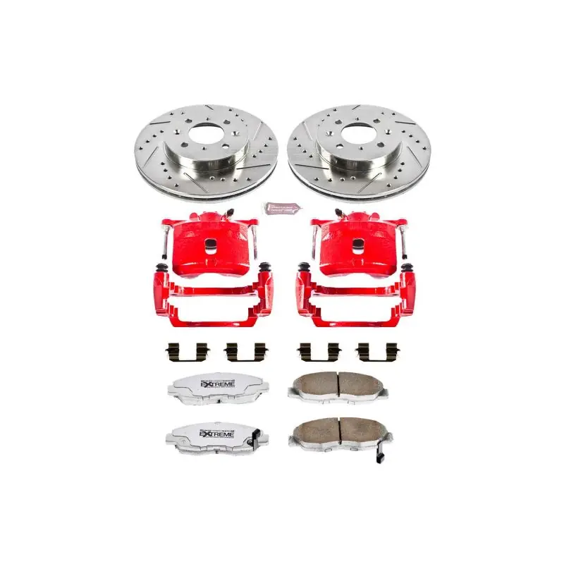 Power Stop 01-05 Honda Civic Front Z26 Street Warrior Brake Kit w/Calipers