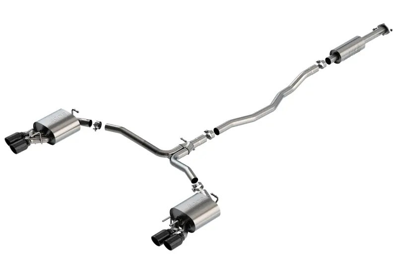 Borla 18-20 Toyota Camry XSE 3.5in Tip Dual Split Rear Exit Cat Back S-Type Exhaust Black Chrome (BOR140823BC)