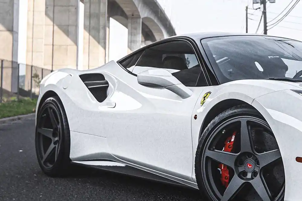 Carbonado 2015-2020 Ferrari 488 GTB Spider OE Style Dry Carbon Fiber Side Air Intake Fins