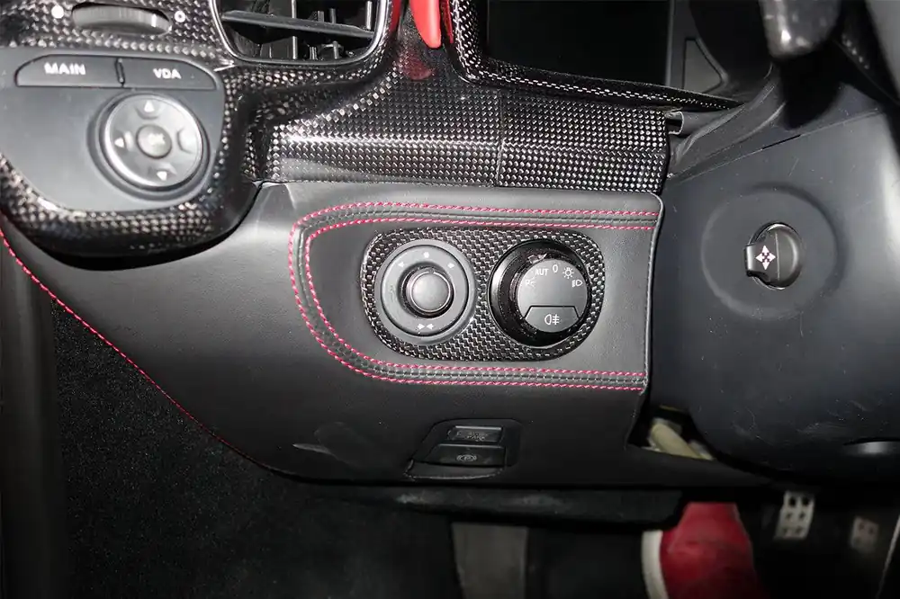 Carbonado 2010-2015 Ferrari 458 Coupe Spider OE Style DRY Carbon Fiber Light Switch Patch