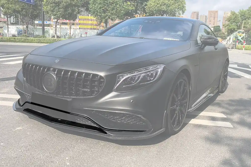 Carbonado 2014-2017 Mercedes Benz C217 S63 S65 AMG Coupe OE Style Carbon Fiber Front Bumper Outer Trim