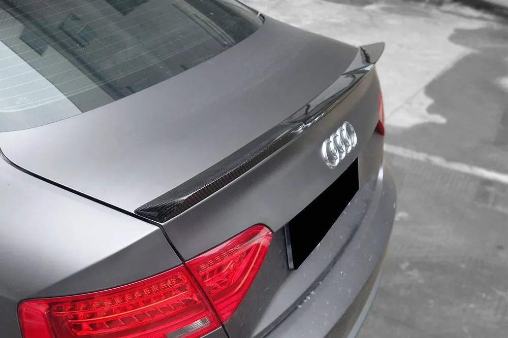 Carbonado 2009-2015 Audi A5 Sline S5 Sedan RW Style Carbon Fiber Trunk Spoiler
